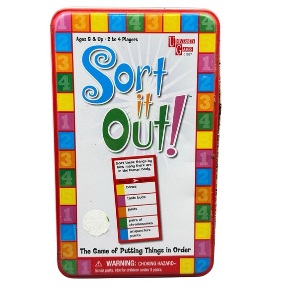 🎲 Sort It Out! Card Game in Collectible Tin 2009 University Games - Picture 1 of 16